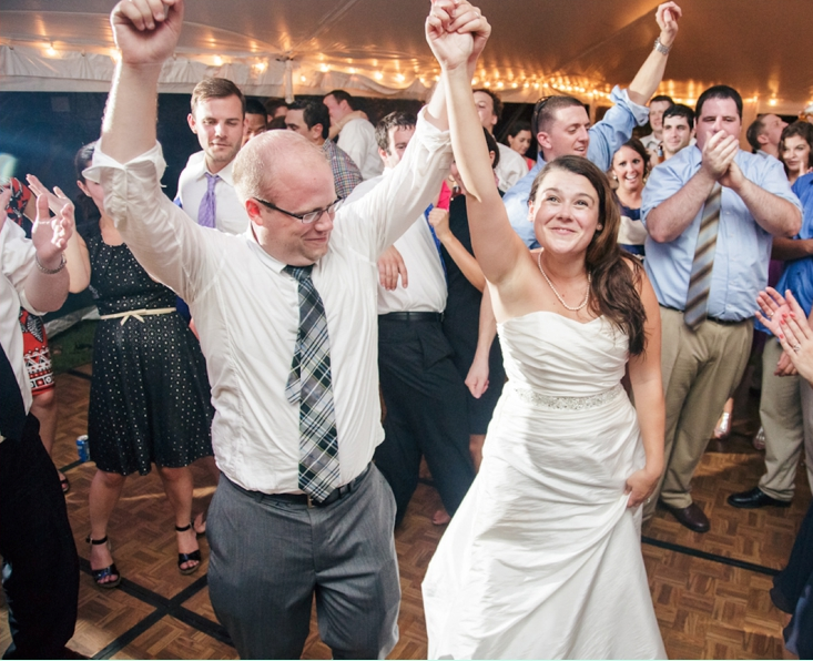 Party guests enjoying music on the dance floor